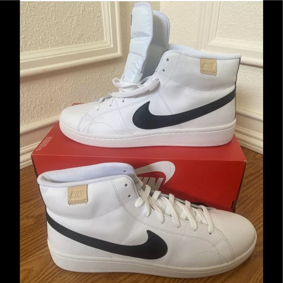 Nike Other - NWT Nike Court Royale 2 Mid White Onyx Black Shoes